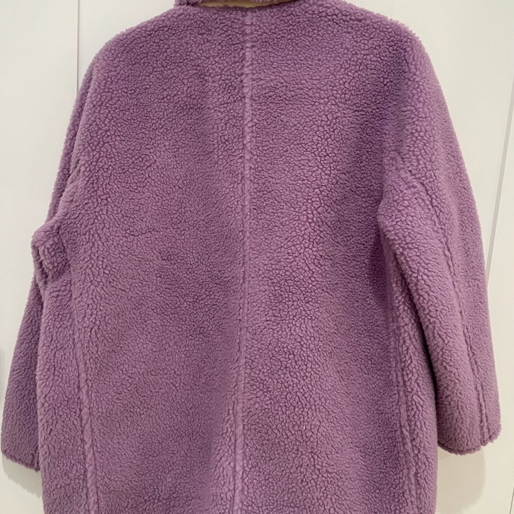 A.L.C. Women's Purple Lincoln Oversized Shearling Teddy Coat Jacket Size XS - Picture 9 of 9